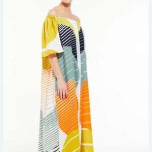 Mapetiso Paris Striped Yellow and White Dress